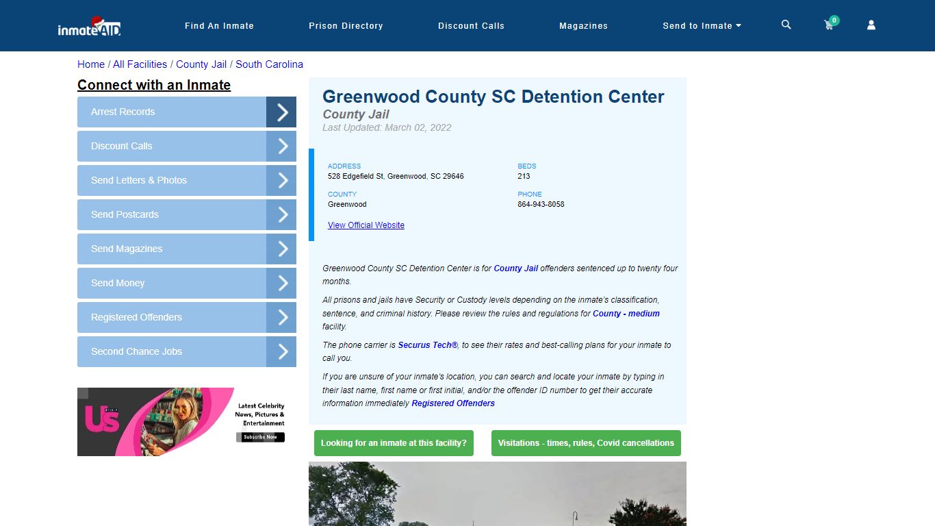 Greenwood County SC Detention Center - Inmate Locator - Greenwood, SC